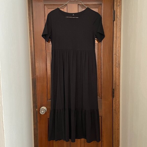 Size Large Anrabess black maxi dress with pockets - Picture 1 of 12